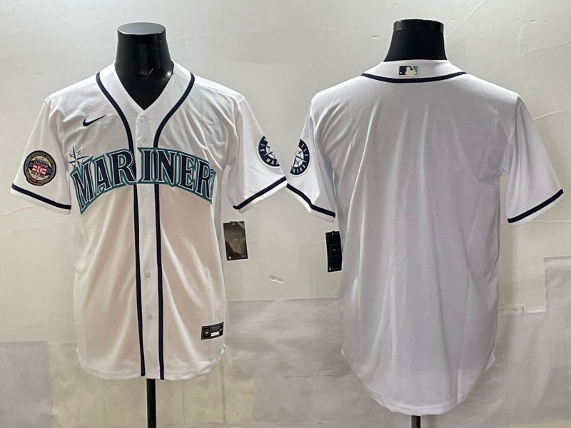 Men Seattle Mariners blank white MLB 2025 Nike jersey 0014